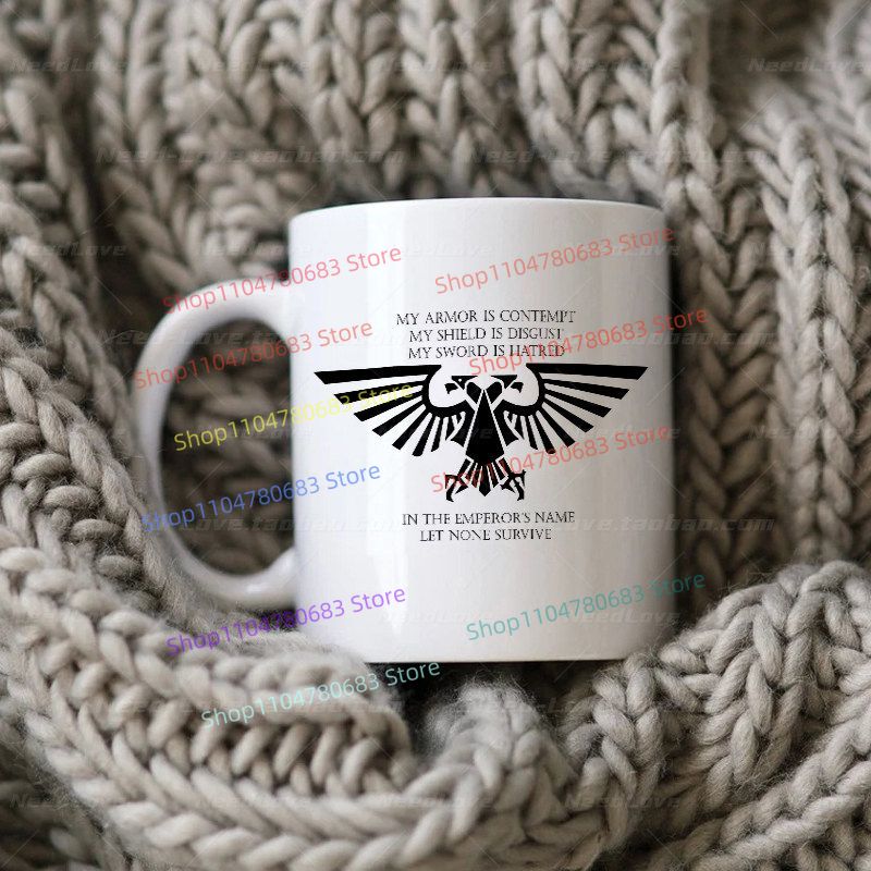 Anime Merchandise Mugs - 40K Imperial Aquila Double-Headed Eagle Ceramic