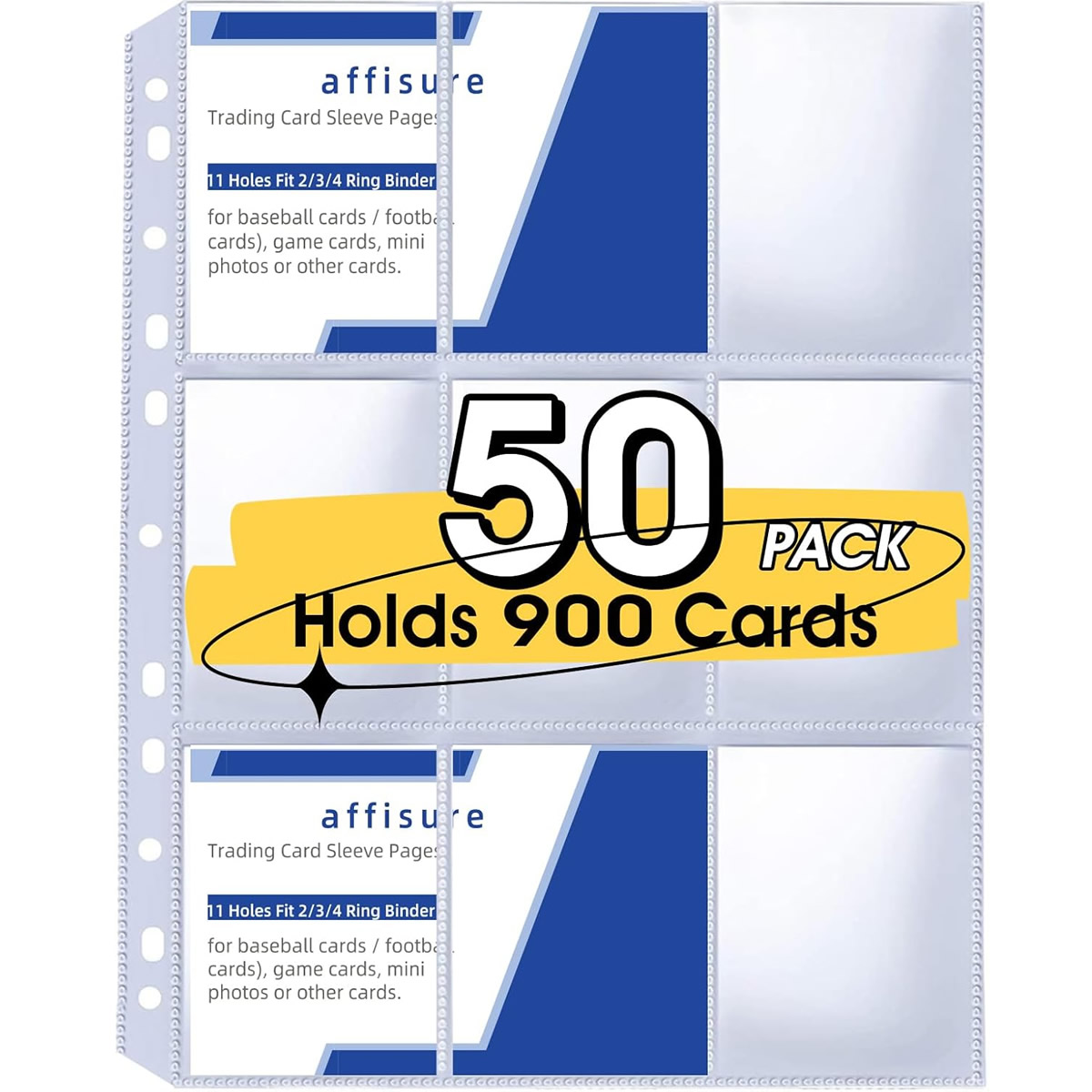 50 Pack 9 Pocket Card Sleeves  - Collector Card Sleeve review and price